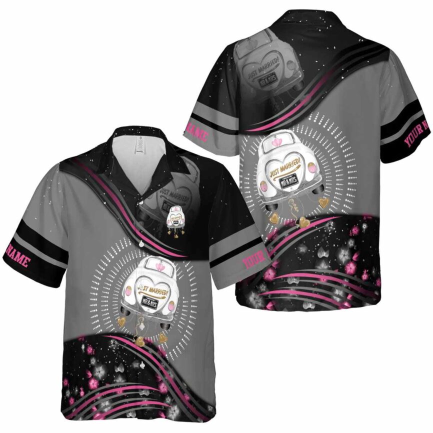 Customized Wedding Dynamic Swirl Hawaiian Shirt Premium grade
