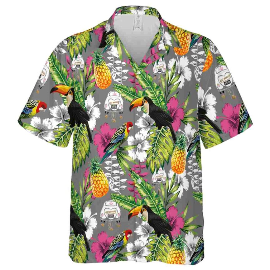 Customized Wedding Toucan Bird Hawaiian Shirt Fashion forward