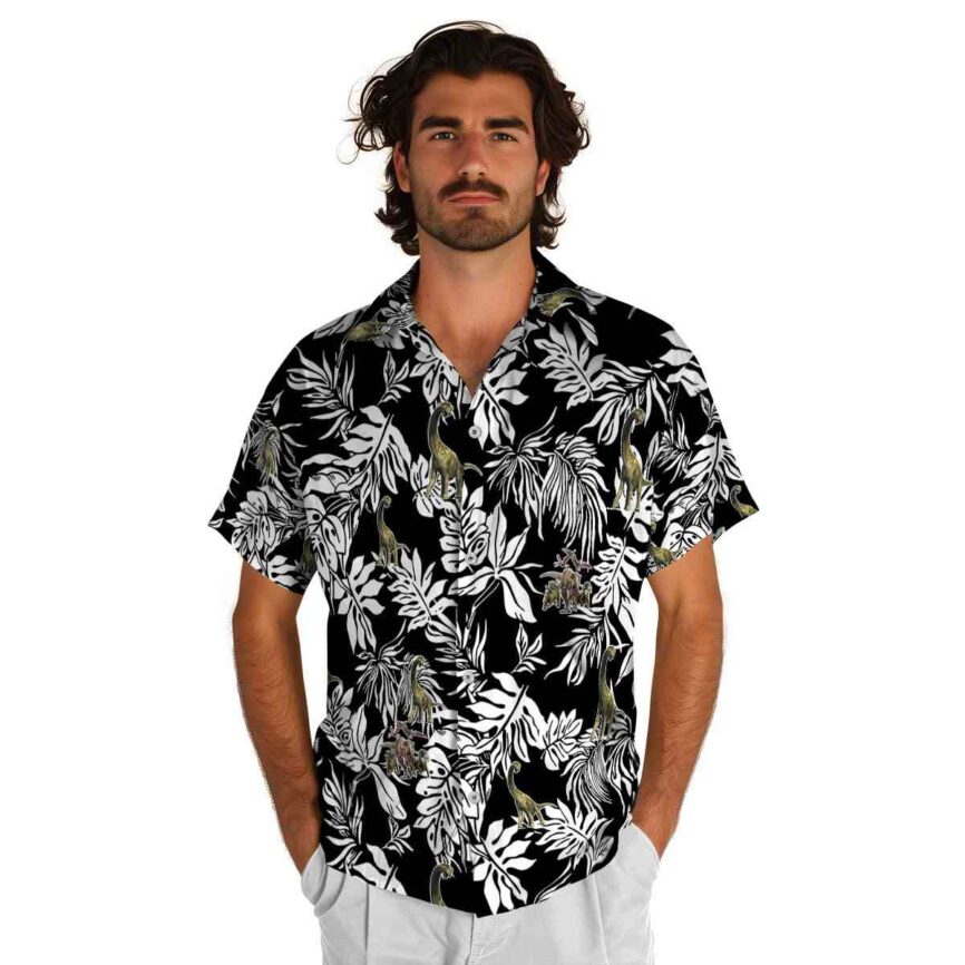 Dinosaur Bold Foliage Hawaiian Shirt New Arrival