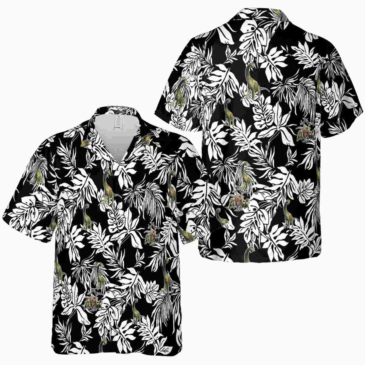Dinosaur Bold Foliage Hawaiian Shirt Premium grade Dinosaur Bold Foliage Hawaiian Shirt Premium grade