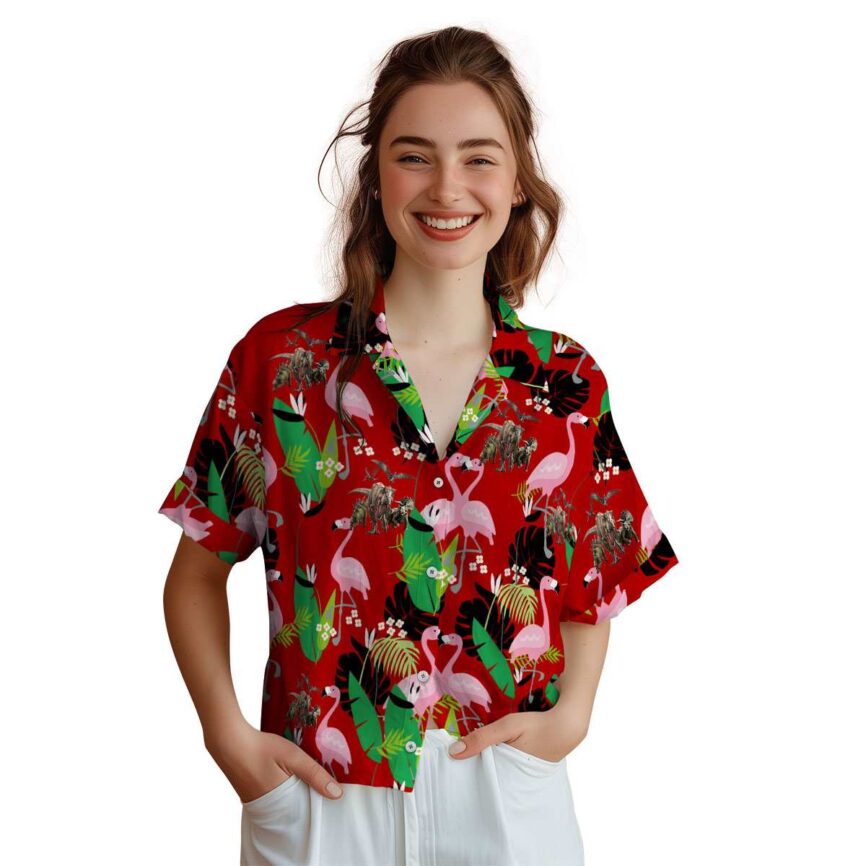 Dinosaur Flamingo Leaf Hawaiian Shirt Top rated
