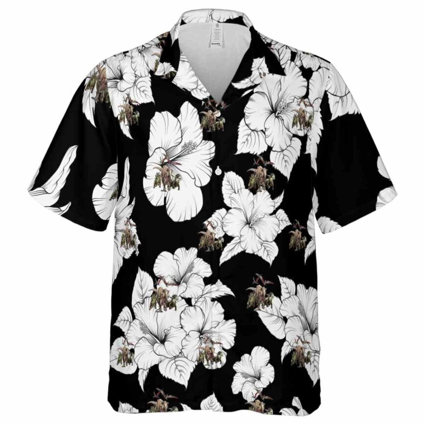 Dinosaur Hibiscus Flower Hawaiian Shirt Fashion forward