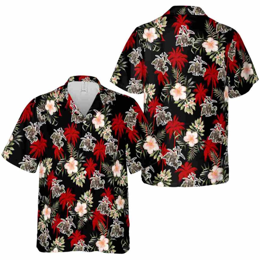 Dinosaur Hibiscus Palm Hawaiian Shirt Premium grade