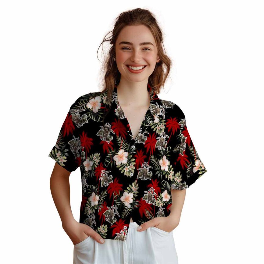 Dinosaur Hibiscus Palm Hawaiian Shirt Top rated