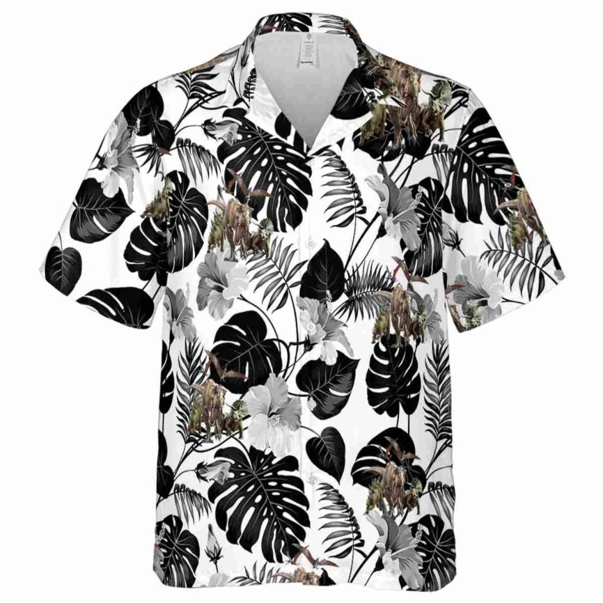Dinosaur Leaf Pattern Hawaiian Shirt Fashion forward