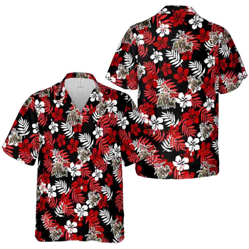 Dinosaur Leafy Hibiscus Hawaiian Shirt Premium grade