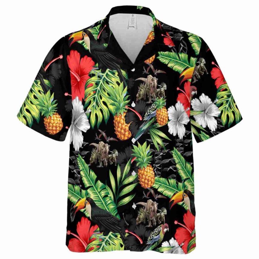 Dinosaur Leafy Toucan Hawaiian Shirt Fashion forward