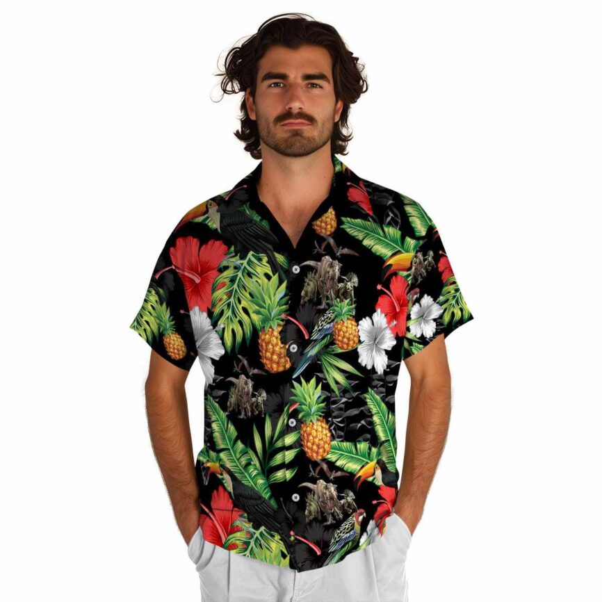 Dinosaur Leafy Toucan Hawaiian Shirt New Arrival