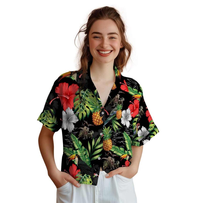 Dinosaur Leafy Toucan Hawaiian Shirt Top rated