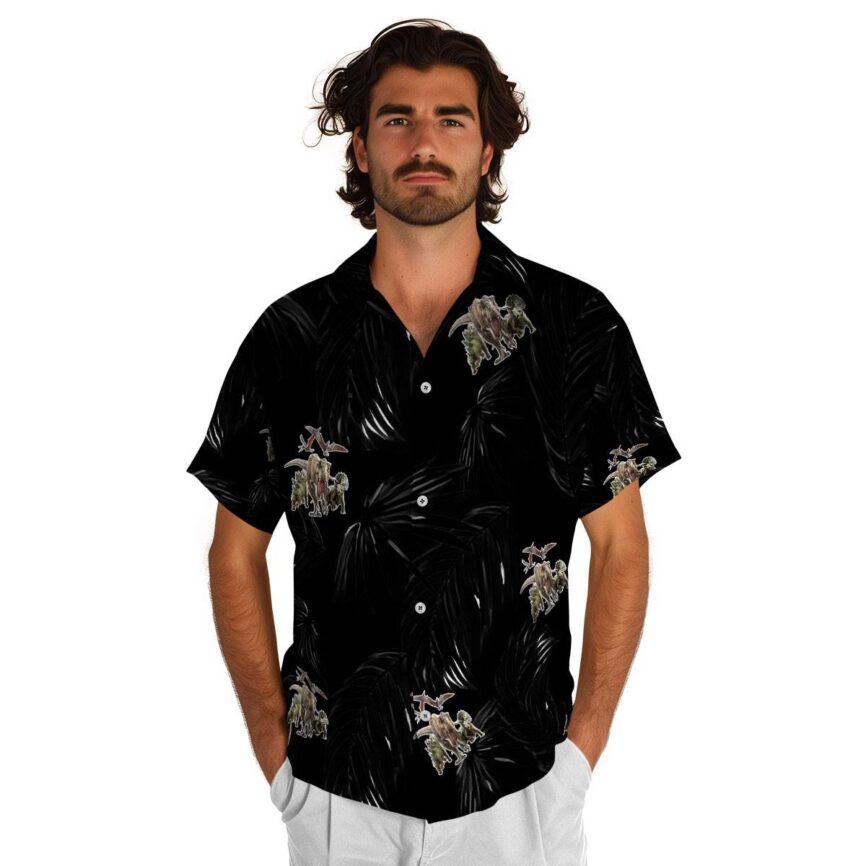 Dinosaur Monochrome Palm Hawaiian Shirt New Arrival