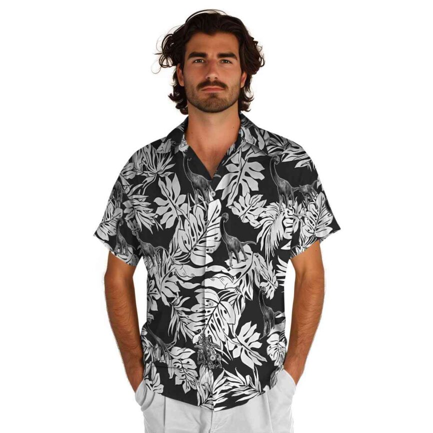 Dinosaur Monstera Foliage Hawaiian Shirt New Arrival
