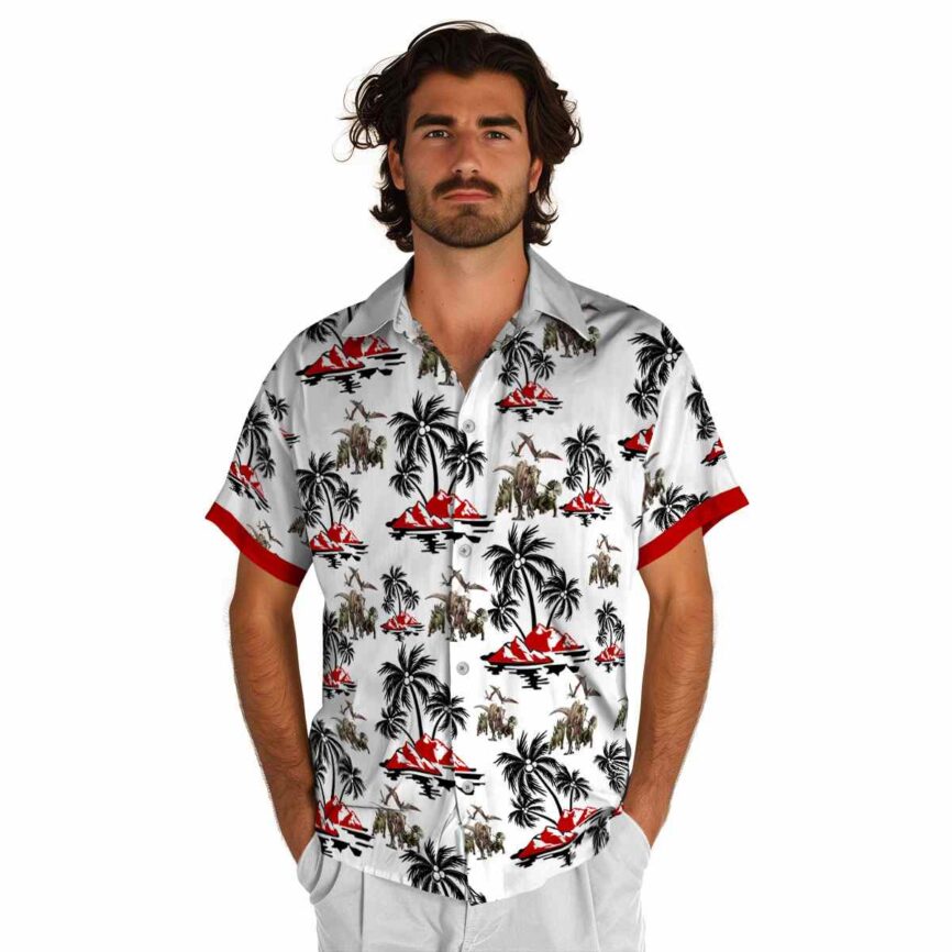 Dinosaur Palm Island Graphic Hawaiian Shirt New Arrival