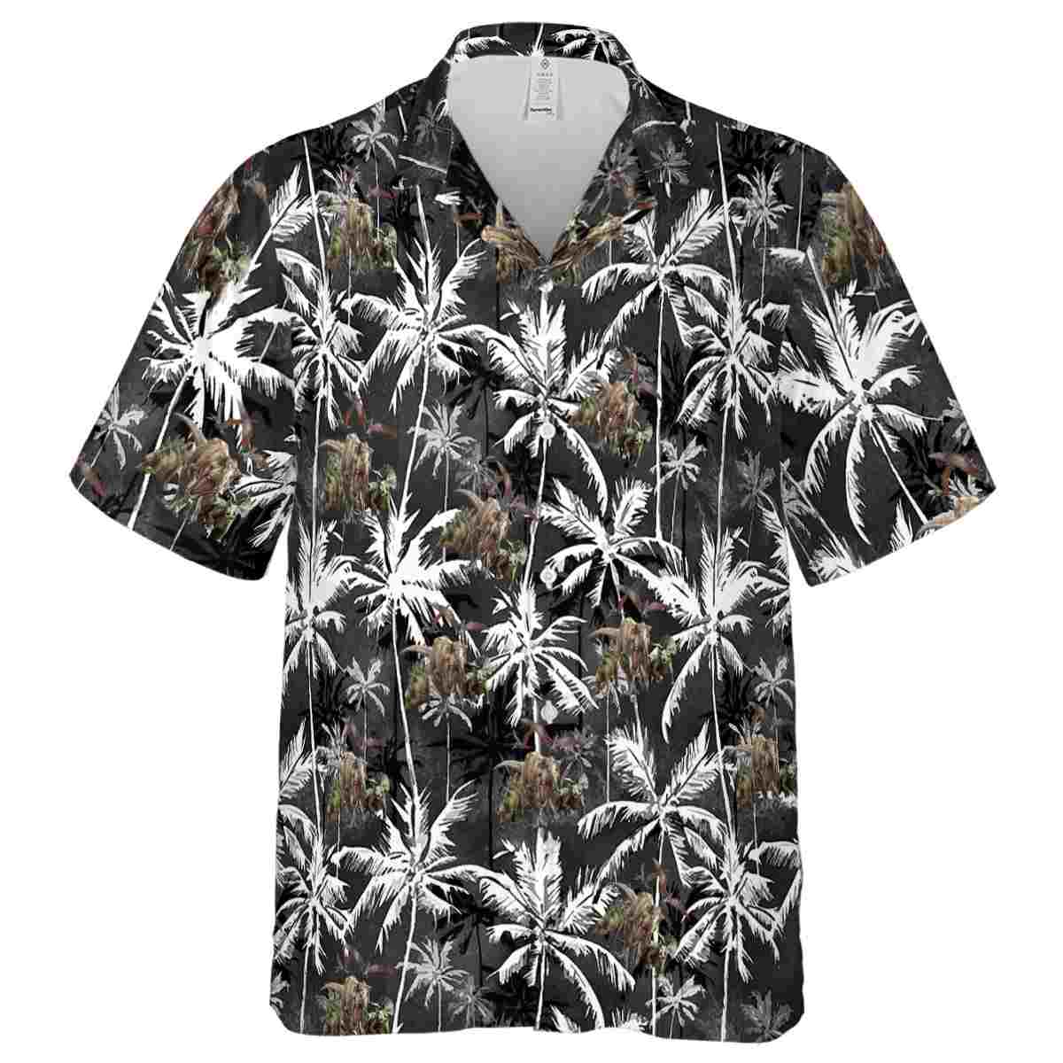 Dinosaur Palm Themed Hawaiian Shirt Fashion forward Dinosaur Palm Themed Hawaiian Shirt Fashion forward