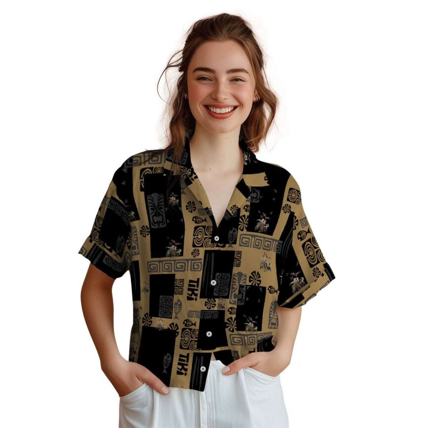 Dinosaur Tiki Motifs Hawaiian Shirt Top rated
