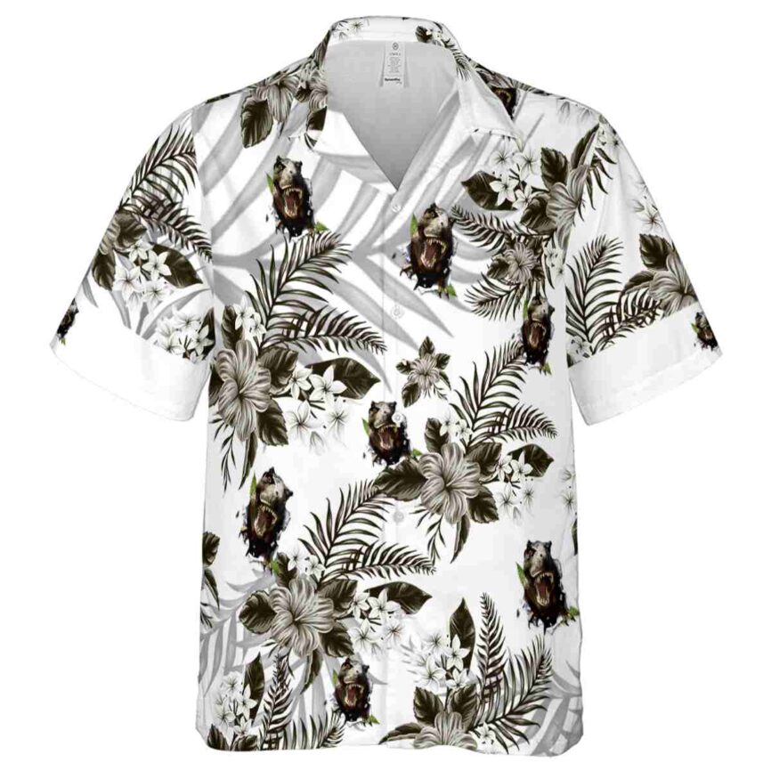 Dinosaur Tropical Blossom Hawaiian Shirt Fashion forward