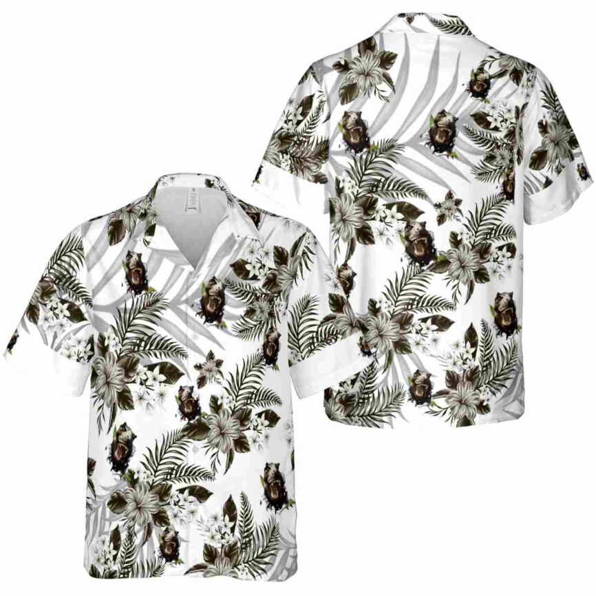 Dinosaur Tropical Blossom Hawaiian Shirt Premium grade