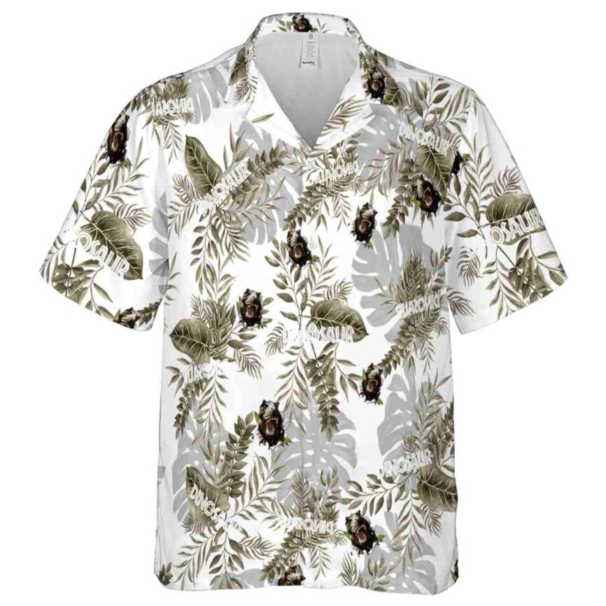 Dinosaur Tropical Fronds Hawaiian Shirt Fashion forward