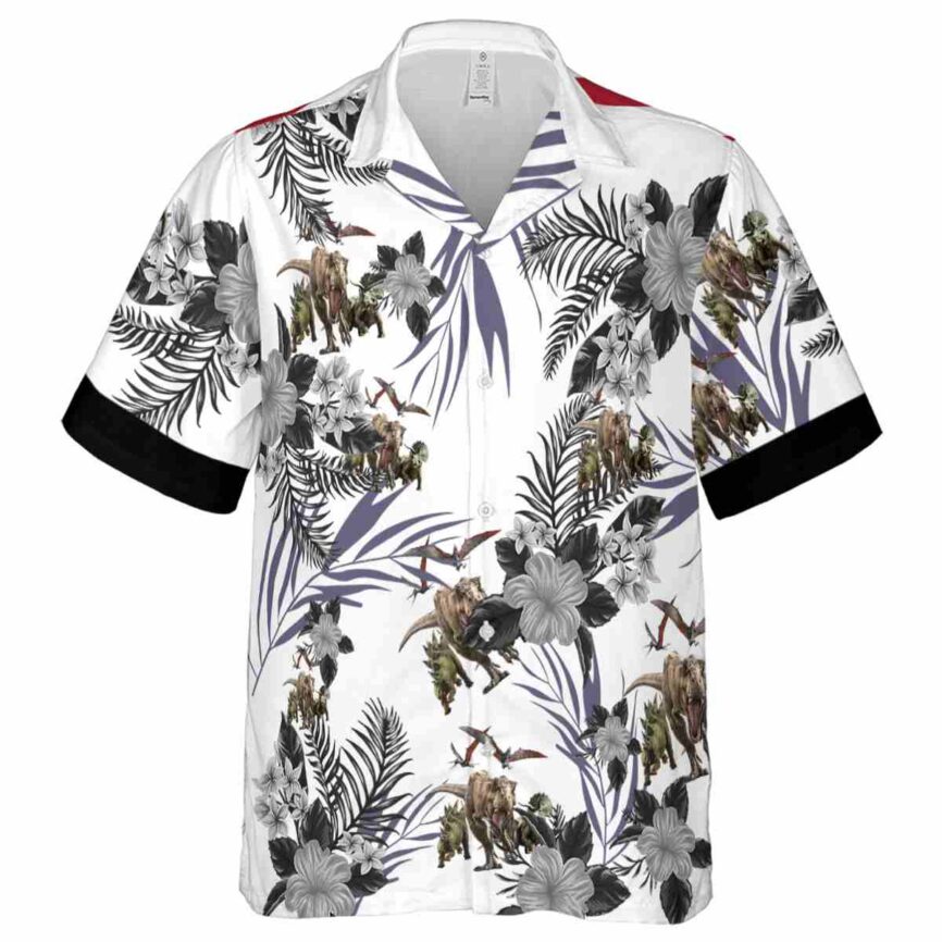 Dinosaur US Flag Floral Hawaiian Shirt Fashion forward