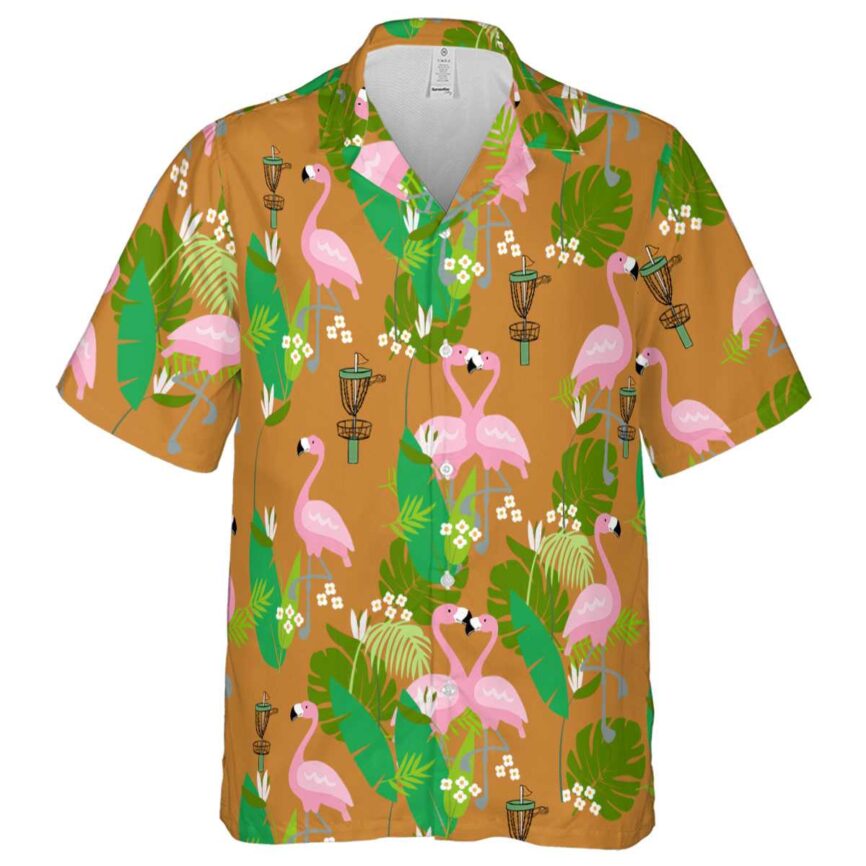 Disc Golf Flamingo Leaf Hawaiian Shirt Fashion forward