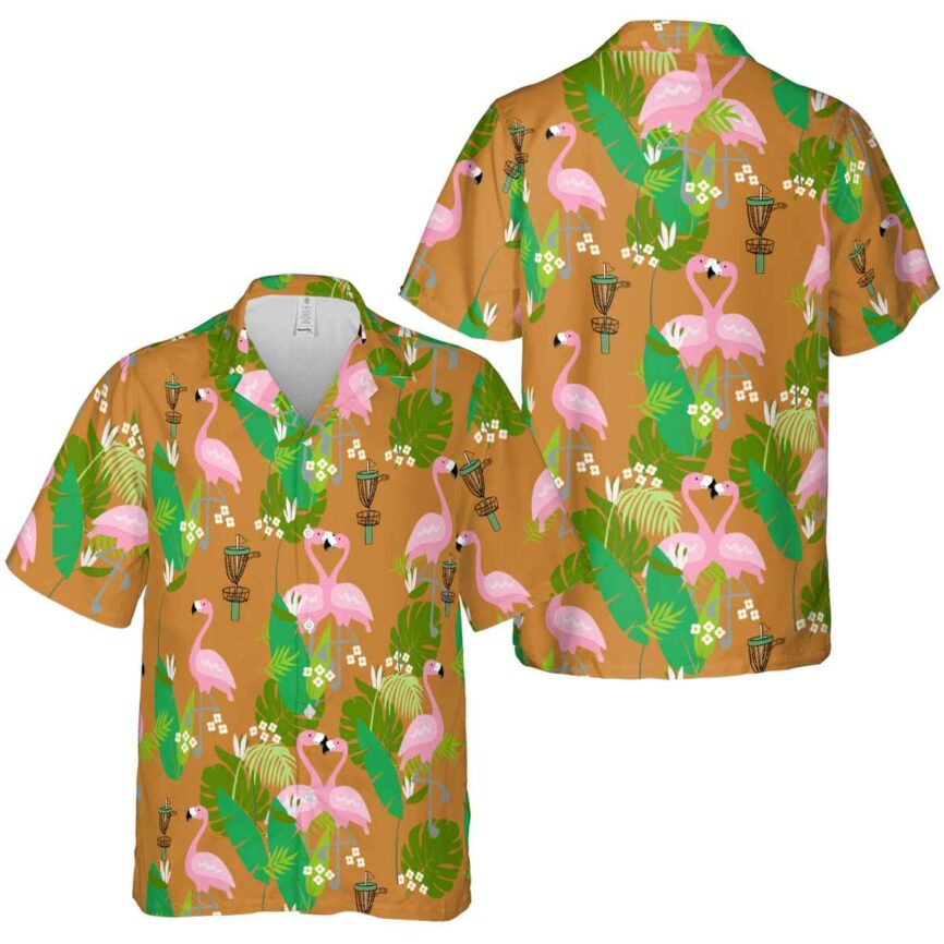 Disc Golf Flamingo Leaf Hawaiian Shirt Premium grade