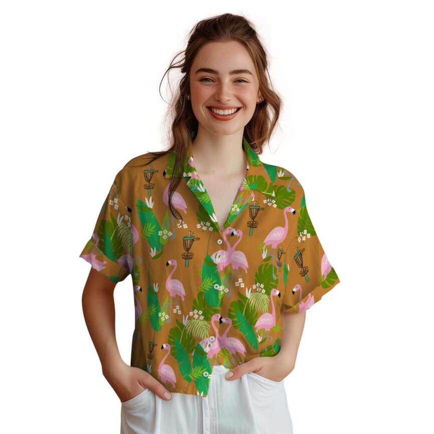 Disc Golf Flamingo Leaf Hawaiian Shirt Top rated