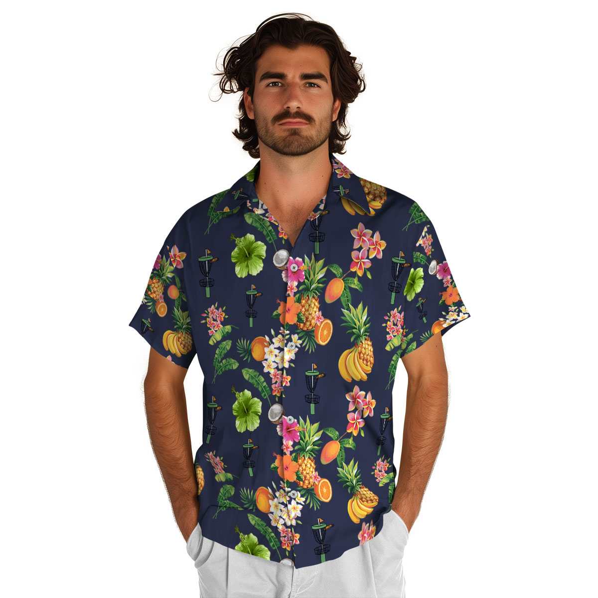 Disc Golf Fruit Pattern Hawaiian Shirt New Arrival Disc Golf Fruit Pattern Hawaiian Shirt New Arrival