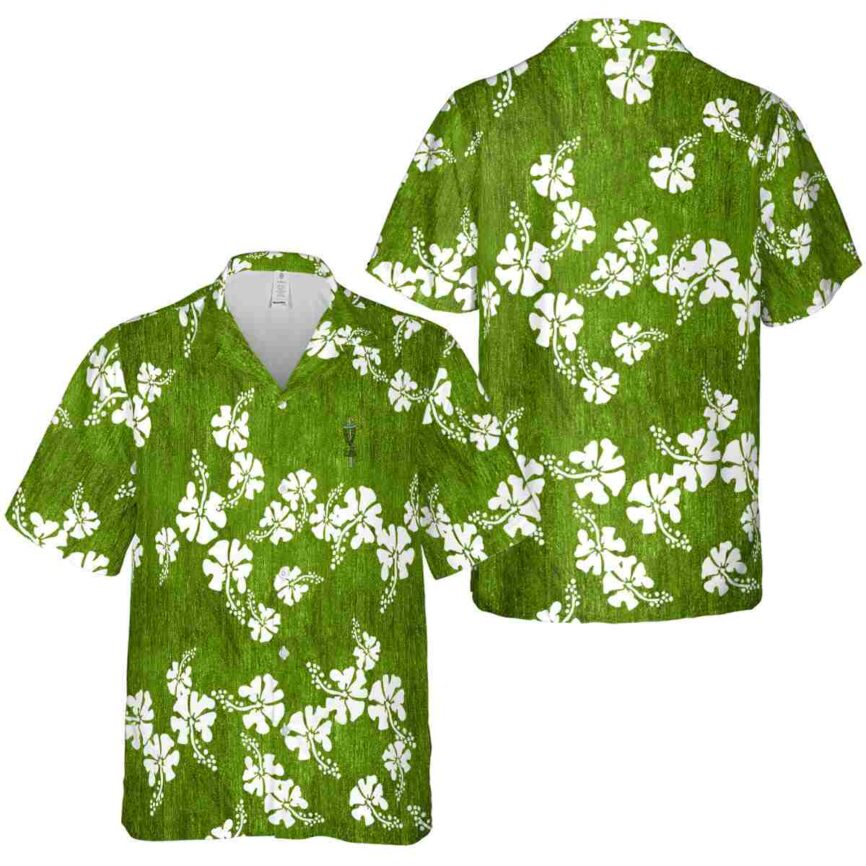 Disc Golf Hibiscus Blossom Hawaiian Shirt Premium grade