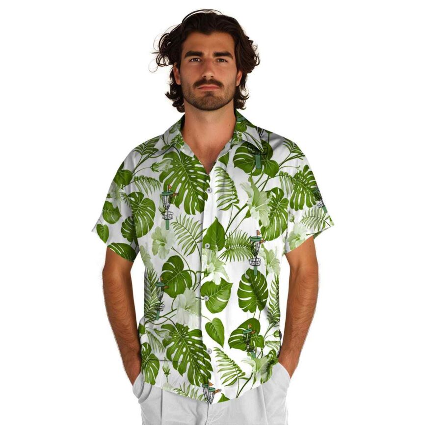 Disc Golf Leaf Pattern Hawaiian Shirt New Arrival