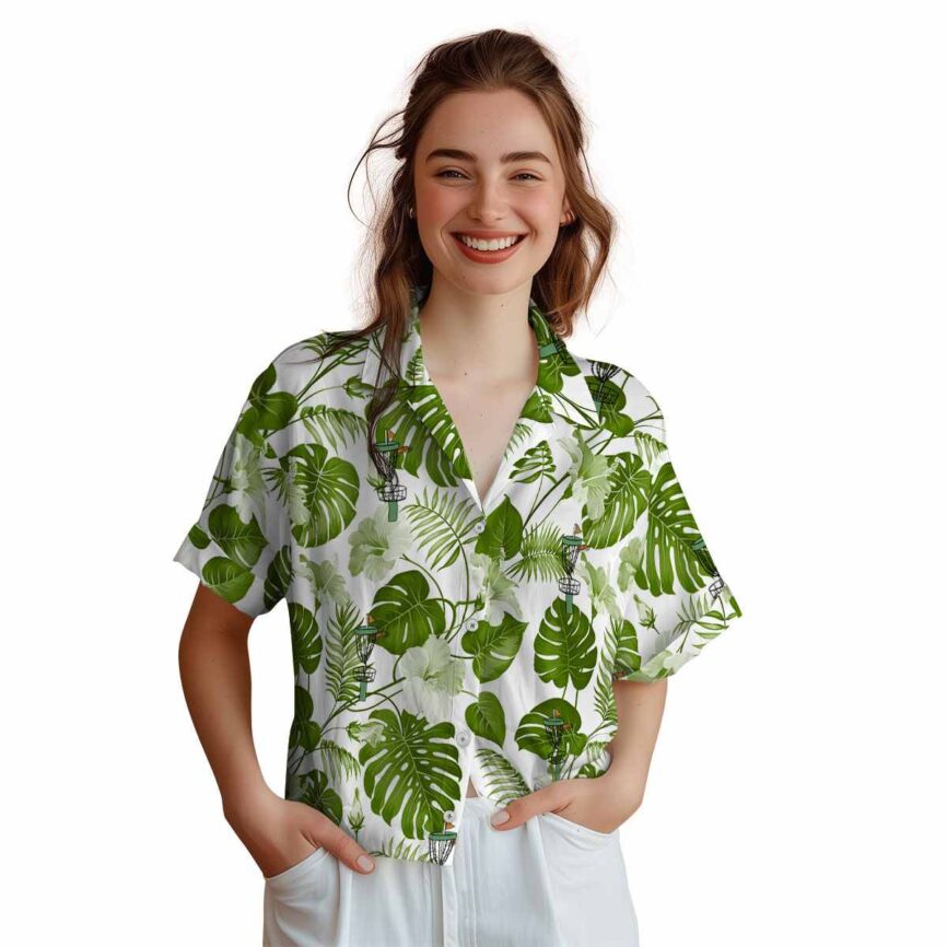 Disc Golf Leaf Pattern Hawaiian Shirt Top rated