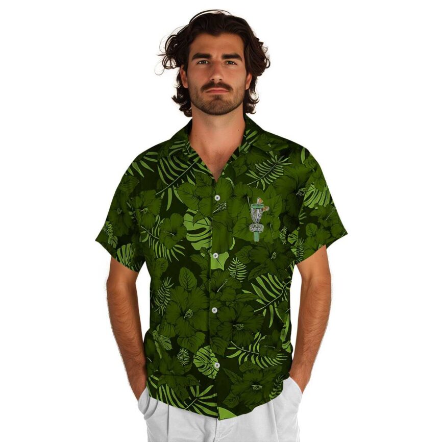 Disc Golf Monochrome Floral Hawaiian Shirt New Arrival