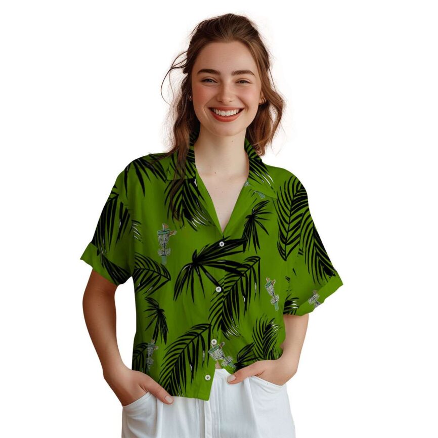 Disc Golf Monochrome Palm Hawaiian Shirt Top rated