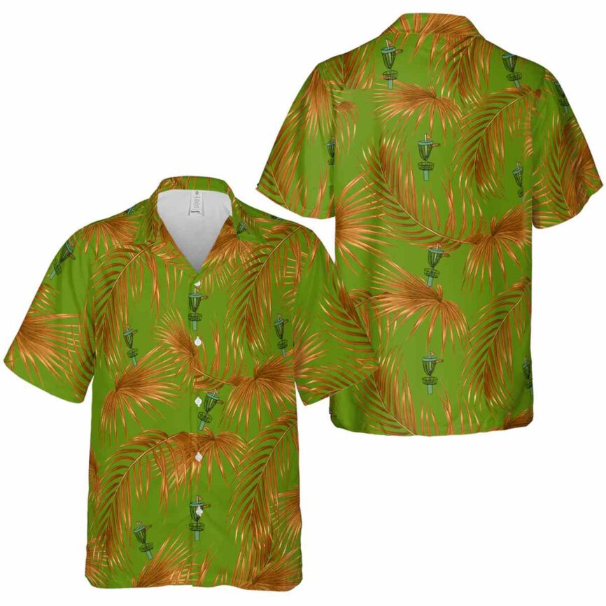 Disc Golf Palm Frond Hawaiian Shirt Premium grade