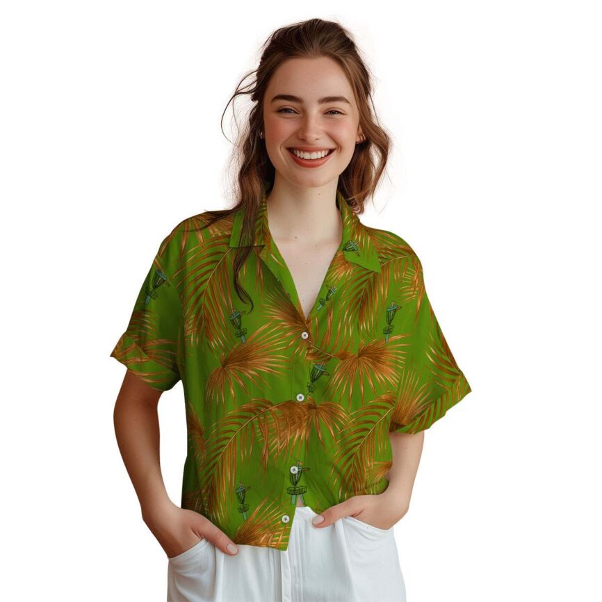 Disc Golf Palm Frond Hawaiian Shirt Top rated