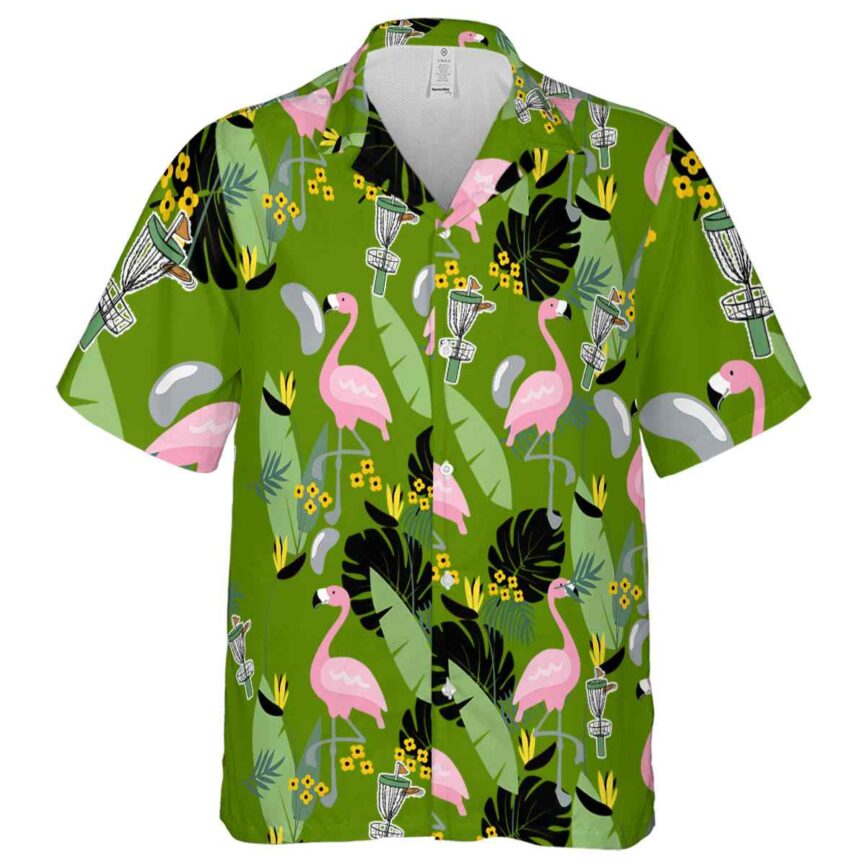 Disc Golf Pink Flamingo Hawaiian Shirt Fashion forward