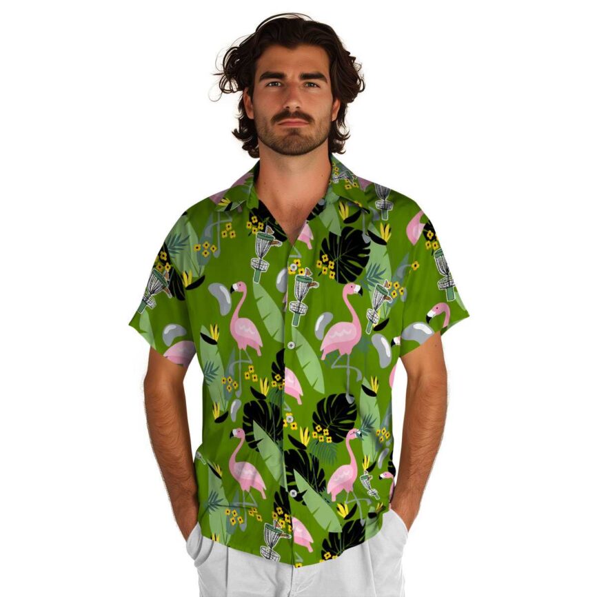Disc Golf Pink Flamingo Hawaiian Shirt New Arrival