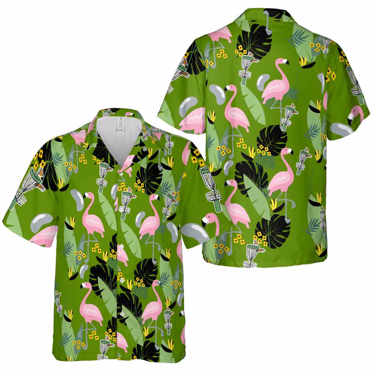 Disc Golf Pink Flamingo Hawaiian Shirt Premium grade Disc Golf Pink Flamingo Hawaiian Shirt Premium grade