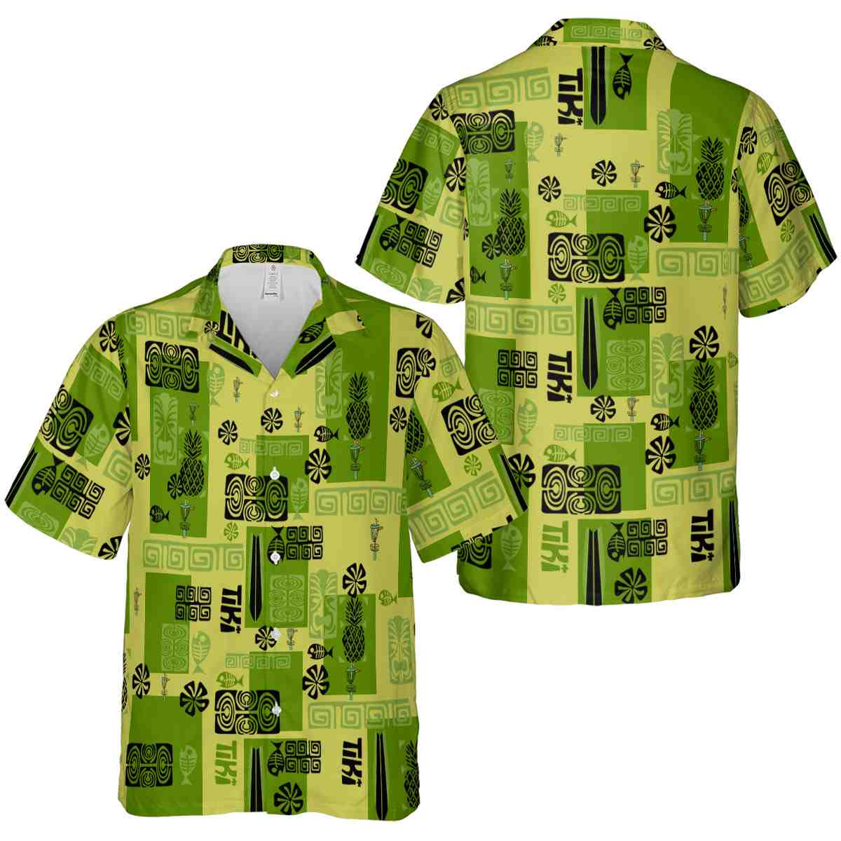 Disc Golf Tiki Motifs Hawaiian Shirt Premium grade Disc Golf Tiki Motifs Hawaiian Shirt Premium grade