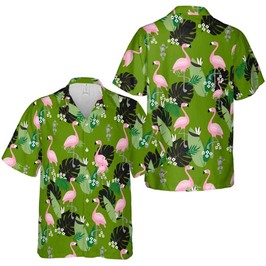 Disc Golf Tropical Flamingo Hawaiian Shirt Premium grade
