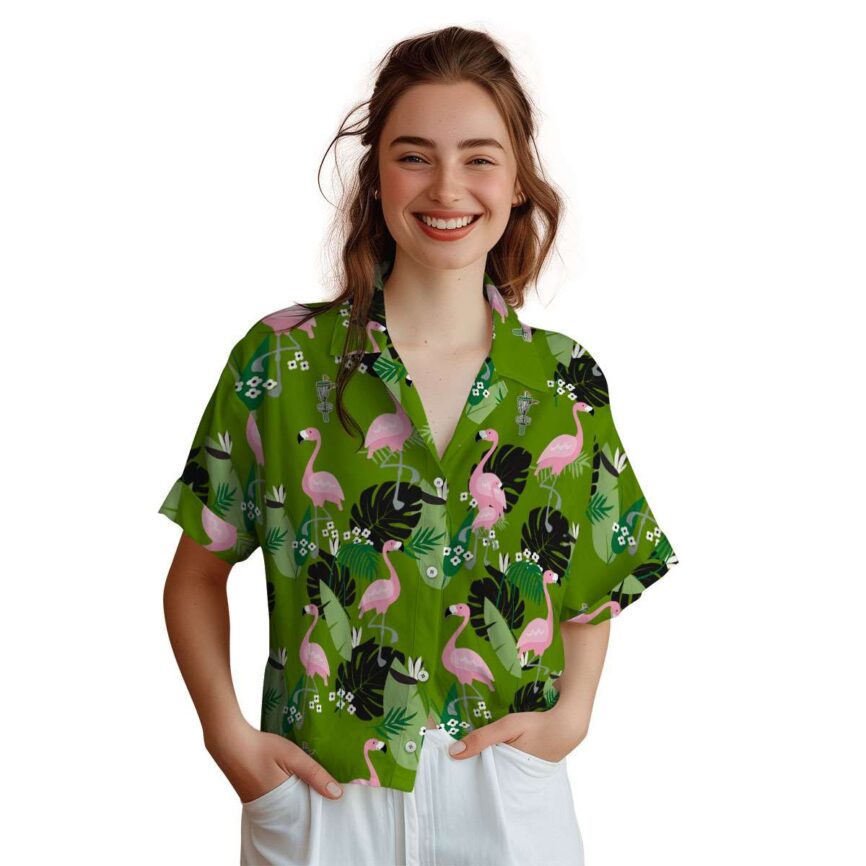 Disc Golf Tropical Flamingo Hawaiian Shirt Top rated