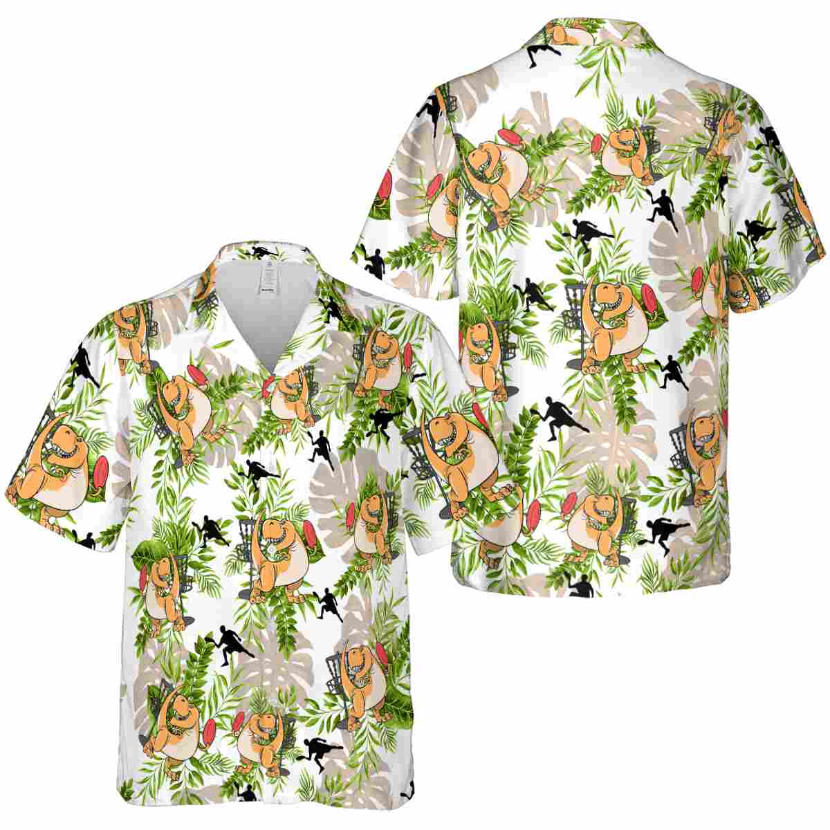Disc Golf Tropical Fronds Hawaiian Shirt Premium grade Disc Golf Tropical Fronds Hawaiian Shirt Premium grade