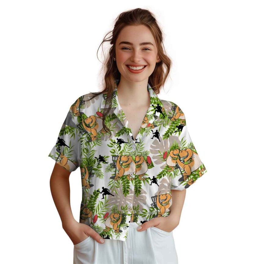 Disc Golf Tropical Fronds Hawaiian Shirt Top rated