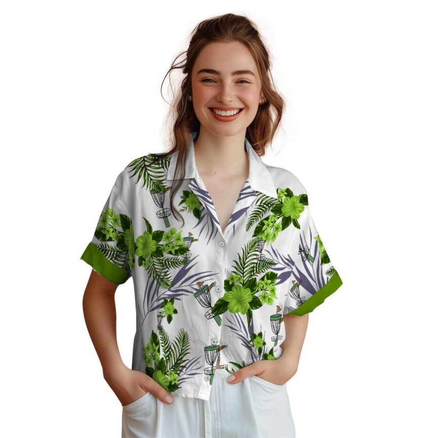 Disc Golf US Flag Floral Hawaiian Shirt Top rated