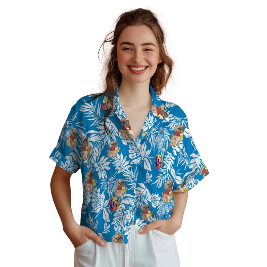 Dog Bold Foliage Hawaiian Shirt Top rated