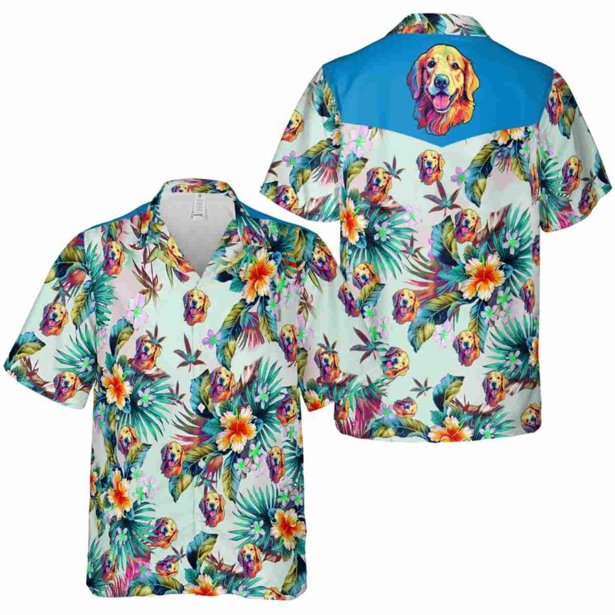 Dog Floral Burst Hawaiian Shirt Premium grade