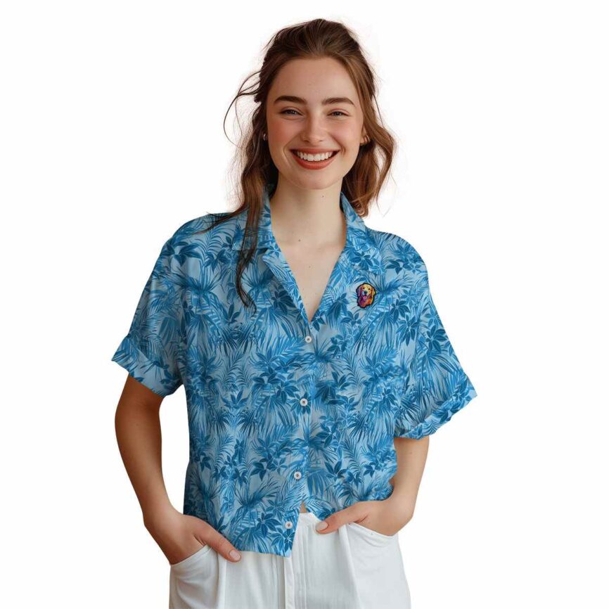 Dog Foliage Print Hawaiian Shirt Top rated
