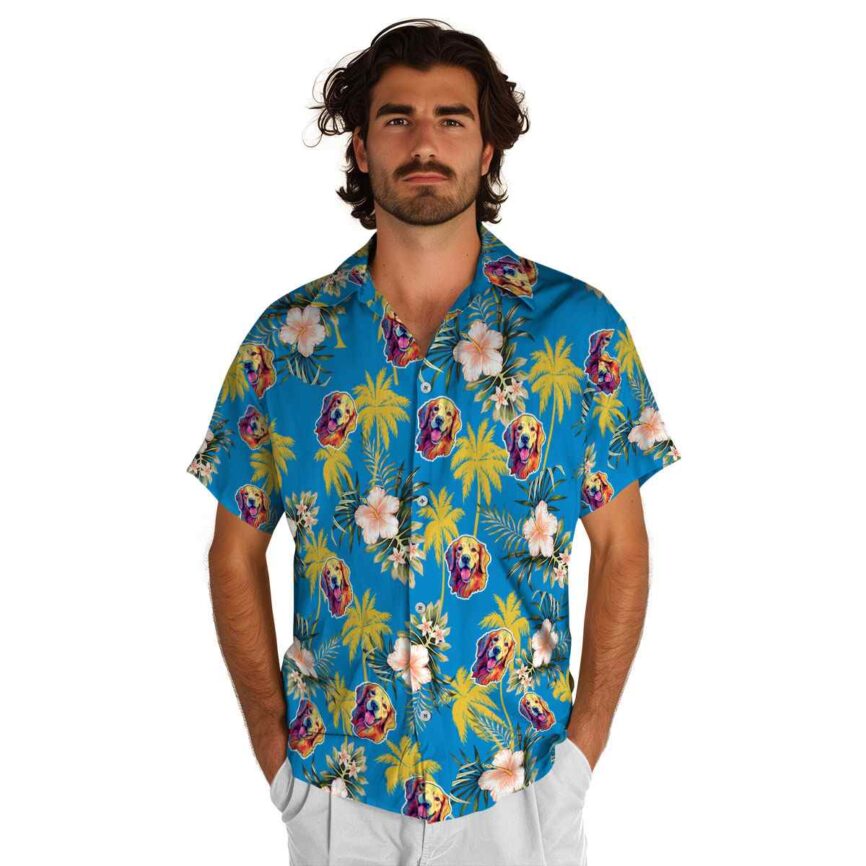 Dog Hibiscus Palm Hawaiian Shirt New Arrival