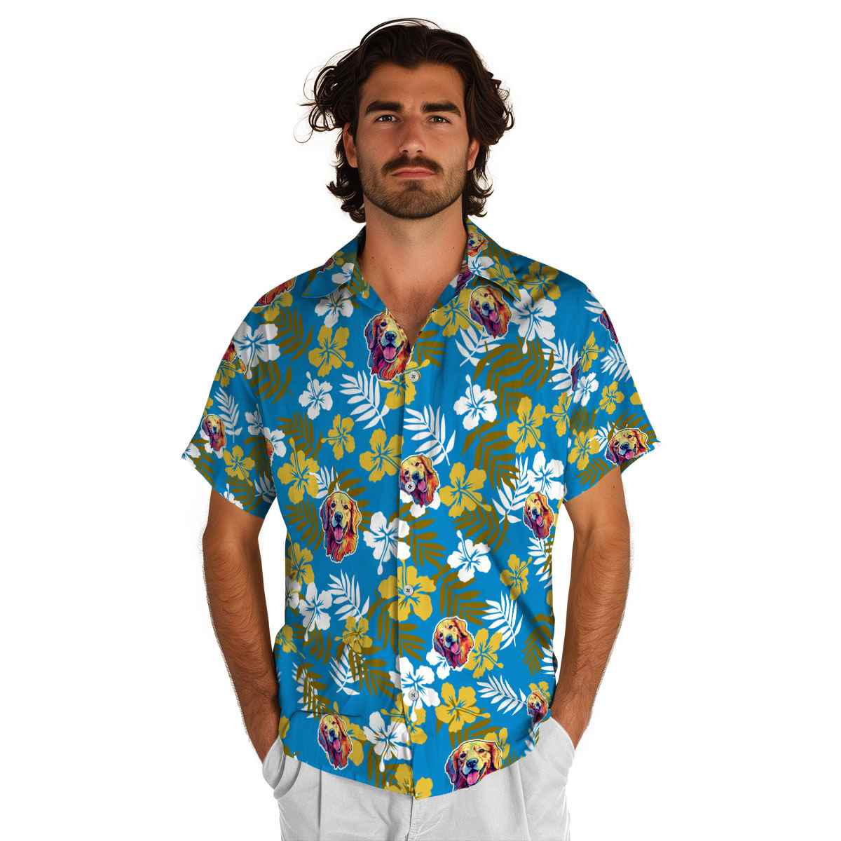 Dog Leafy Hibiscus Hawaiian Shirt New Arrival Dog Leafy Hibiscus Hawaiian Shirt New Arrival