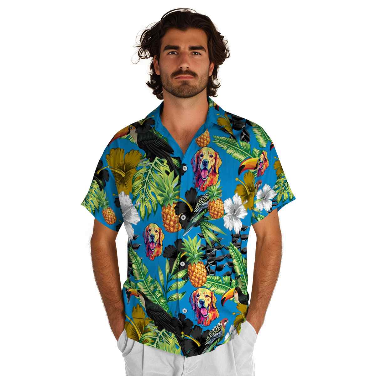Dog Leafy Toucan Hawaiian Shirt New Arrival Dog Leafy Toucan Hawaiian Shirt New Arrival