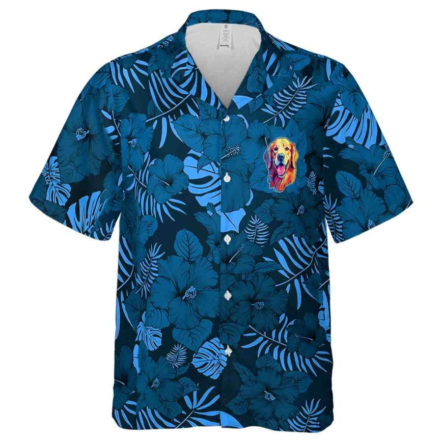 Dog Monochrome Floral Hawaiian Shirt Fashion forward