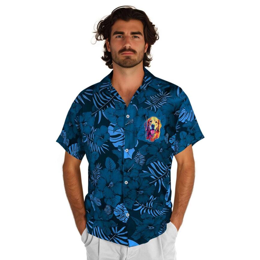 Dog Monochrome Floral Hawaiian Shirt New Arrival